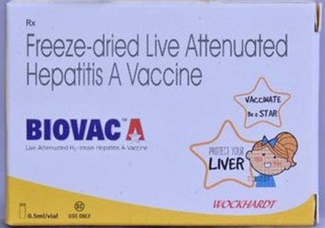 Freeze Dried Live Attenuated Hepatitis A Vaccine Biovac A Packaging