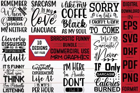 Sarcastic Funny Svg Bundle Graphic By Mrm Graphics Creative Fabrica