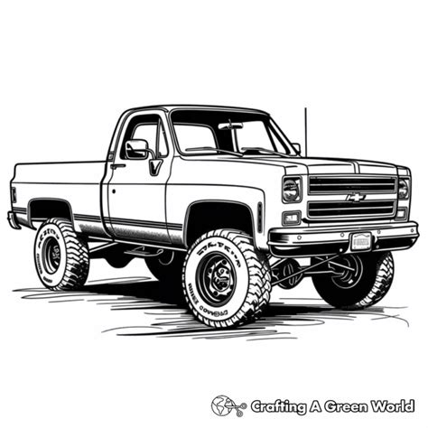 Chevy Truck Coloring Pages Free Printable