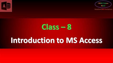 Class Computer Introduction To Ms Access Data Types In Ms Access