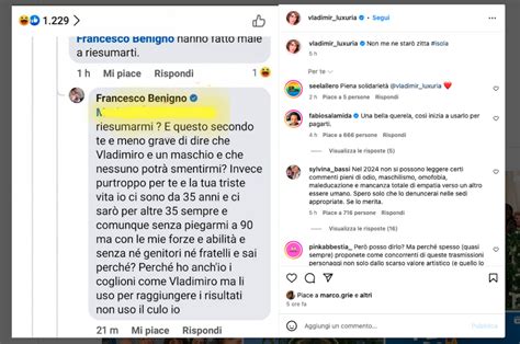 Francesco Benigno Ancora Insulti Omofobi A Vladimir Luxuria Dopo L