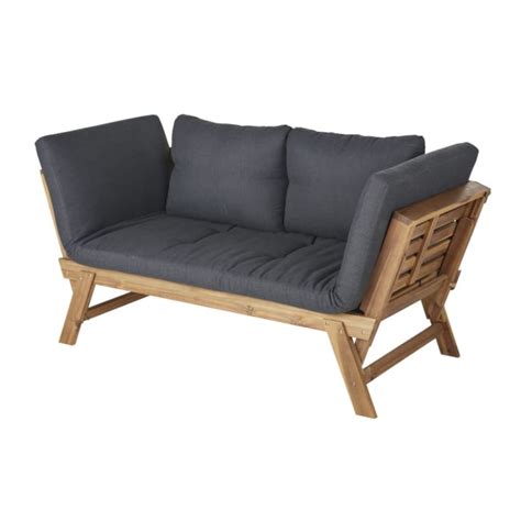 Banquette De Jardin Modulable 3 Places En Bois Dacacia Et Coussins