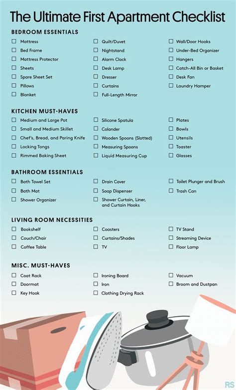 The Ultimate First Apartment Checklist Cose