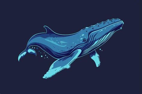 A Blue Whale Floating In The Water Premium Ai Generated Image