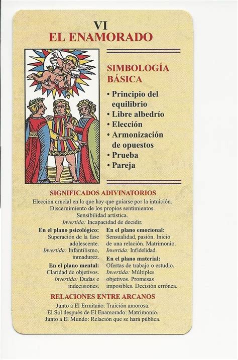 Carta De Tarot Los Enamorados Epoje