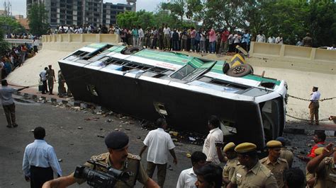 Coromandel Express Accident Bus Carrying Survivors From The Accident