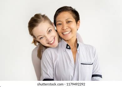 Happy Multiethnic Lesbian Couple Hugging Homosexual Stock Photo Shutterstock