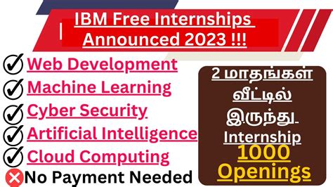 Ibm Internship Tamil Web Developer Internship Tamil Cyber Security