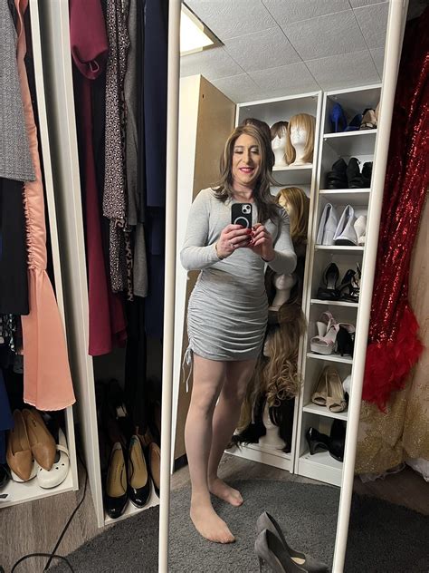 Dressing Room Selfie In Sexy Gray Dress Stacie Heather Stevens Flickr