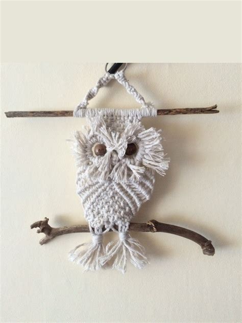 Handmade Macrame Owl Wall Hanging Conscious Crafties