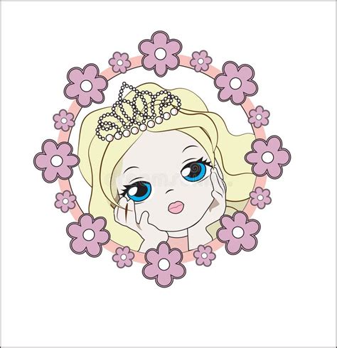 Princess The Blonde In A Pink Dress Stock Vector Illustration Of