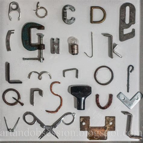 Art And Obsession Found Object Alphabet Typography Alphabet