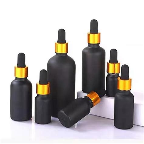 Matte Black Essential Oil Bottle Glass Bottle With Dropper China