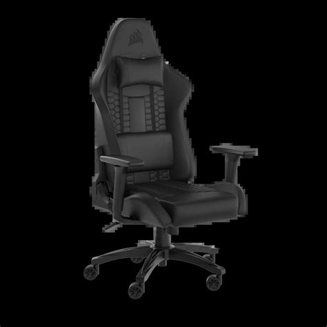 TC100 RELAXED Gaming Chair Leatherette Black Black UK