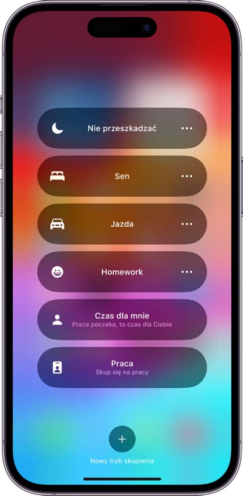 W Czanie Lub Planowanie Trybu Skupienia Na Iphonie Wsparcie Apple Pl