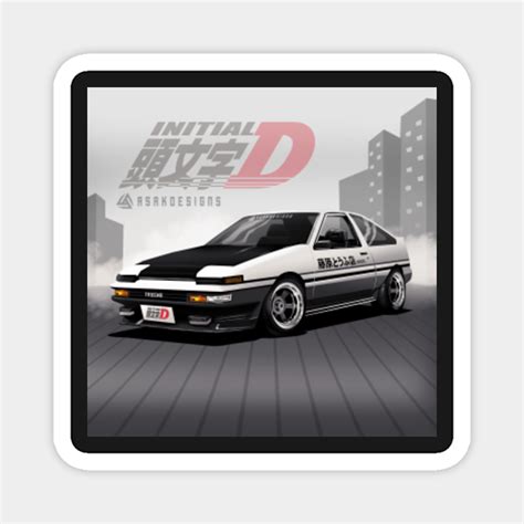 Copy Of Initial D Tofu Toyota Ae Treno Takumi Initial D Magnet