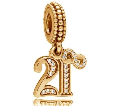 21 Years Of Love Birthday Pandora Charm 925 Silver Post 797263cz For