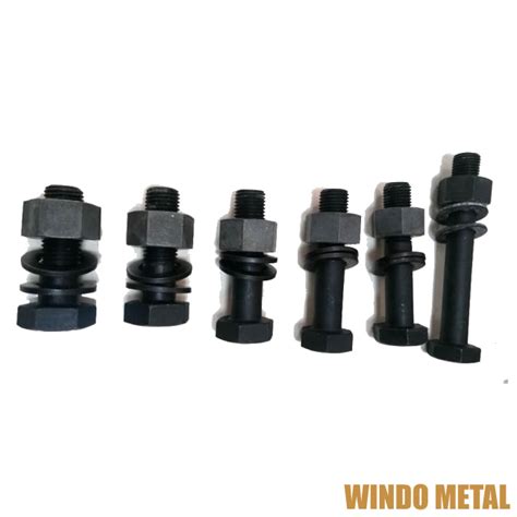 Carbon Steel Material High Strength Hex Head Bolt With Washers And Nut