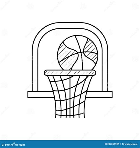 Handgezeichnete Basketball Vektorgrafik Vektor Abbildung Illustration