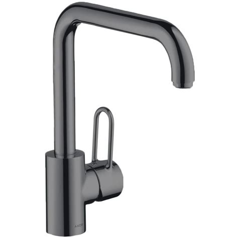 Axor Uno Polished Black Chrome Single Lever Kitchen Sink Mixer Tap 14850330 Single Lever Taps