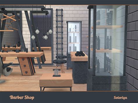 Soloriya S Custom Content Barber Shop Sims Includes