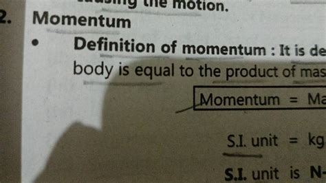 Definition Of Momentum