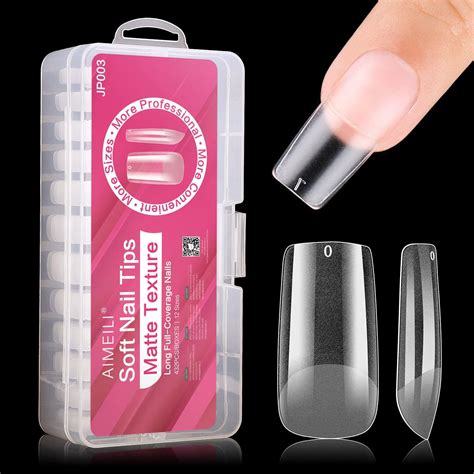 Aimeili Lot De Faux Ongles Carr S Couverture Compl Te Pour