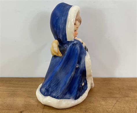 Angel In Blue Cape With Lantern Figurine By Goebel Goebel W