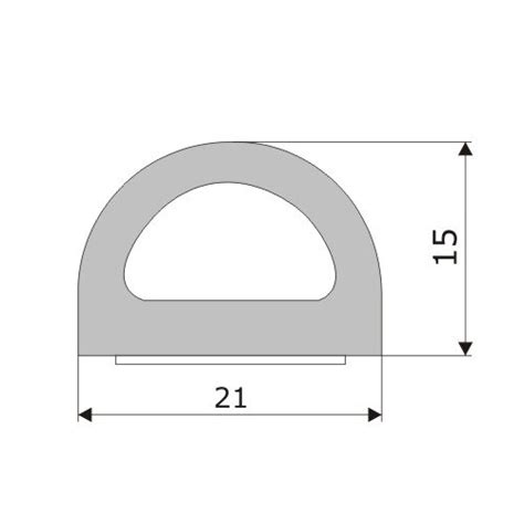 Öntapadó tömítés ajtókhoz és ablakokhoz DQPP gumi 21x15 mm 5 m