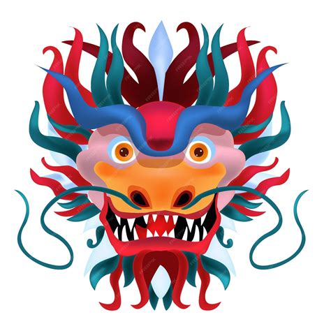 Premium Vector Dragon Face Mask Flat Vector Art