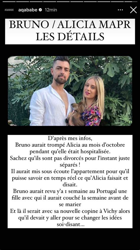 Alicia Et Bruno Mapr Infidélités Autres Femmes Les