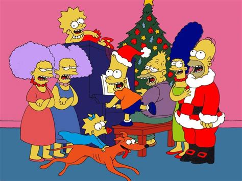 The Simpsons Singing Christmas Carols Wallpaper Christmas Cartoons