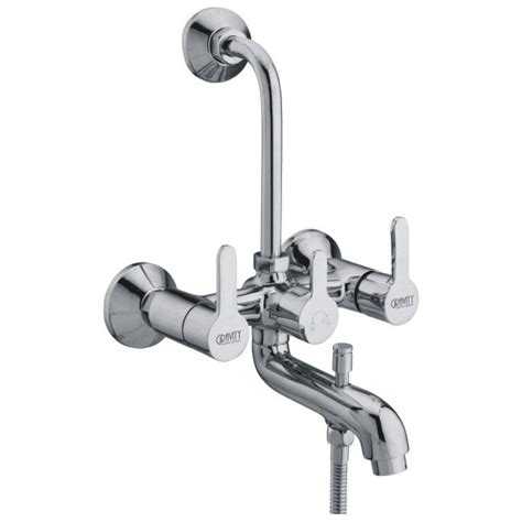 Gravity Brass In Wall Mixer Telephonic With Bend For Bathroom