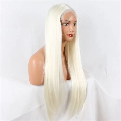 Fantasy Beauty Heat Friendly Synthetic Lace Front Wig Light Blonde Nature Wave Platinum Blonde