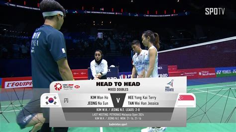 BWF XD Round Of 16KIM JEONG Vs HEE TAN H L YONEX FRENCH OPEN