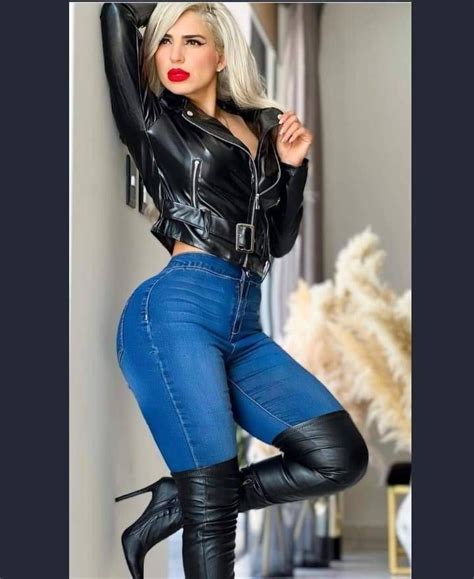 Archiving Leather Leather Jacket Girl Latex Boots Leather