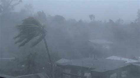 Hurricane Force Eyewall Winds Large Waves Typhoon Rammasun 4k Stock