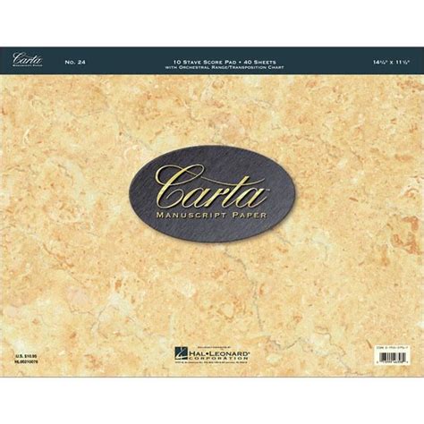 Carta Manuscript Paper No 24 Professional Cdiscount Instruments De