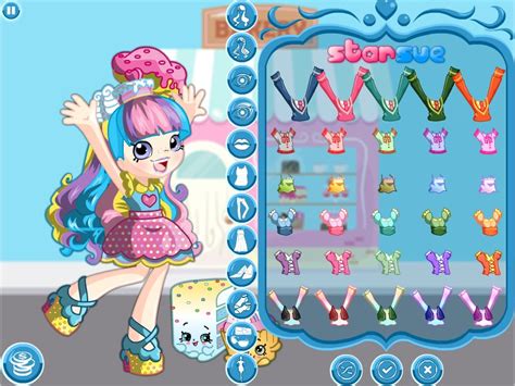 Shopkins Shoppies Rainbow Kate Dress Up Starsue Free Download