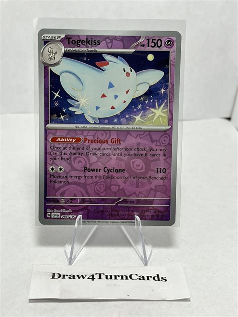 Pokemon Togekiss 085 197 Obsidian Flames Rare Reverse Holo NM M EBay