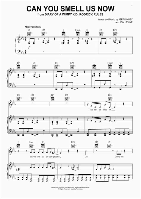 Can You Smell Us Now Piano Sheet Music