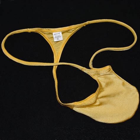 Micro Thong Men S Underwear Slip Male Bikini G String Bulge Pouch Stretchy Shiny Ebay