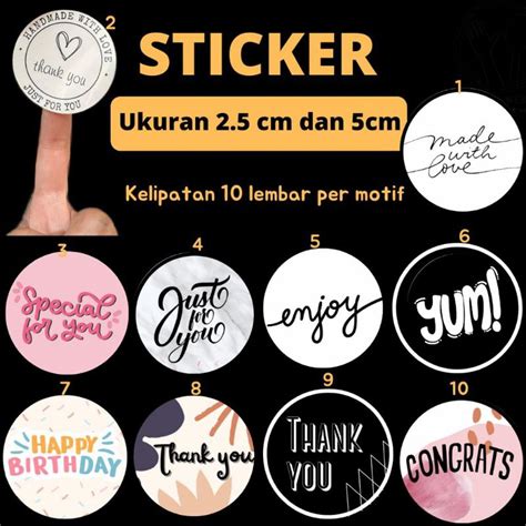 Jual KELIPATAN 10 PCS STICKER THANK YOU SEGEL 2 5 CM 5 CM VINTAGE