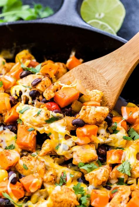 Mexican Chicken Sweet Potato And Black Bean Skillet Recipe Runner