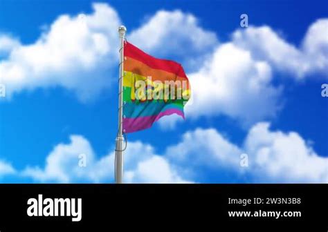 Rainbow Flag Symbol Of LGBTq Pride Gay And Lesbian Loop Waving Flag Stock Video Footage Alamy