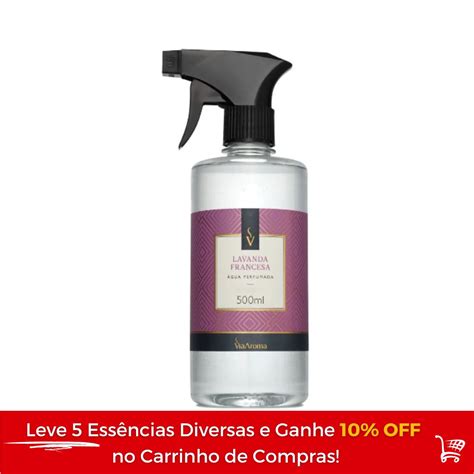 Água Perfumada para Tecidos Lavanda Francesa Garden Via Aroma 500ml