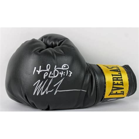 Mike Tyson Evander Holyfield Signed Everlast Boxing Glove PSA COA