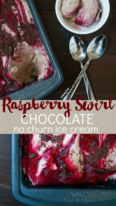 Raspberry Swirl Chocolate No Churn Ice Cream A Savory Feast