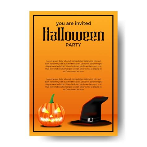 Uitnodiging Voor Halloween Feest Uitnodiging Premium Vector