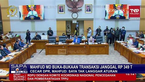 Buka Bukaan Soal Transaksi Janggal Rp T Ini Momen Mahfud Cecar